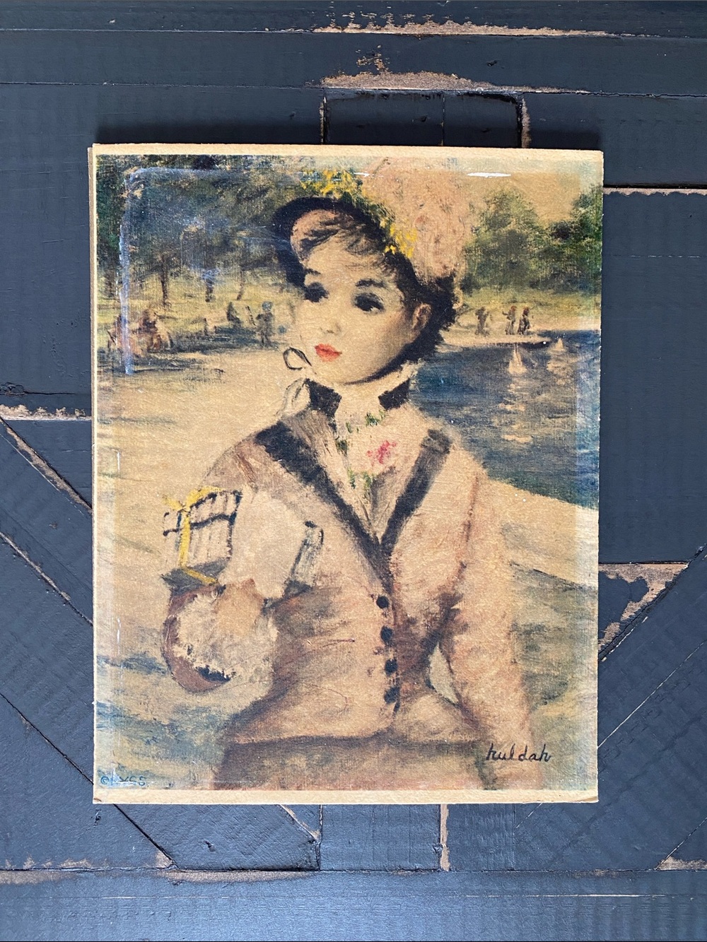🌷1950’s Vintage🌷Central Park Art Print by Artist Cherry Jeffe Huldah